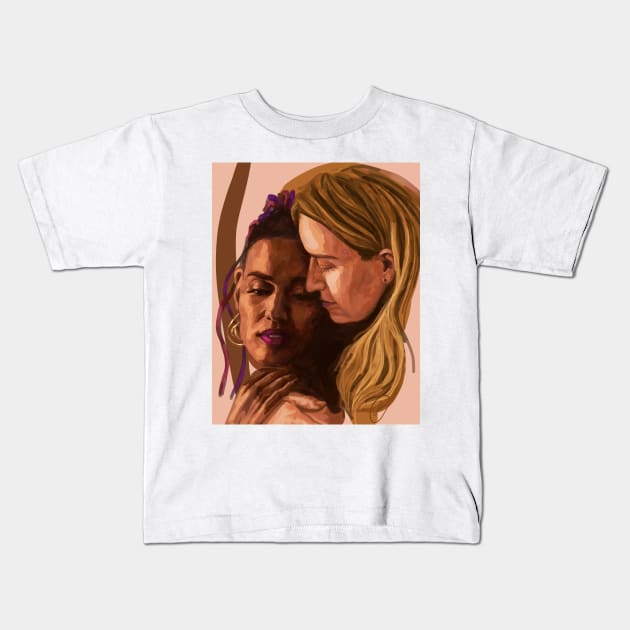 Amanita & Nomi (Sense 8) digital painting Kids T-Shirt by dangerbeforeyou